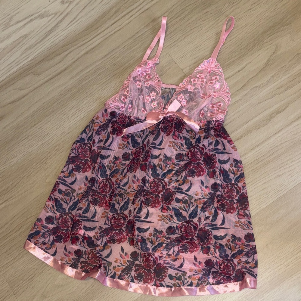 Pink Floral Lace lingerie